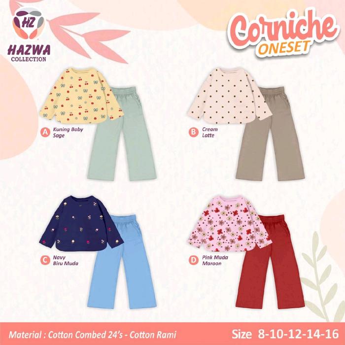 Setelan Anak Corniche dengan Baju Katun Combad dan Celana Linen Rami Import - 20 Pcs - Wanita, Casua