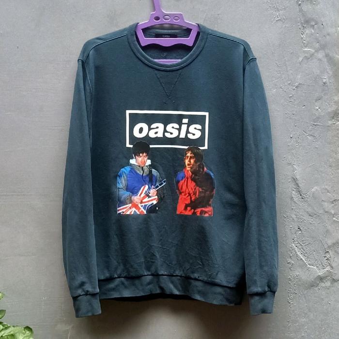 Crewneck Sweater OASIS | Rock Band Alternative British | Brand TOPTEN | Bekas Preloved Second Thrift
