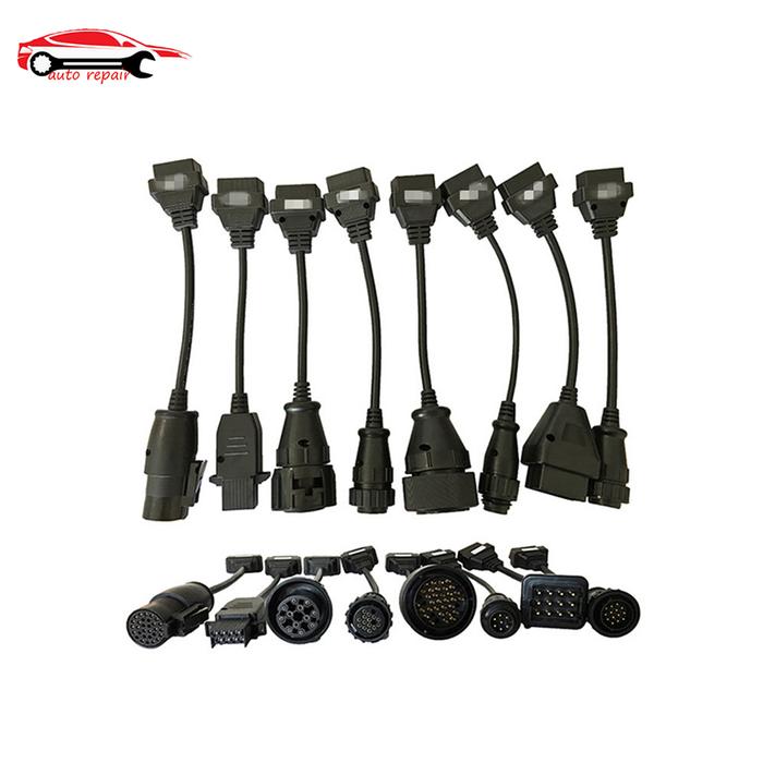 Full Set 8 Truck Cables OBD OBD2 Connector Adapter Scanner