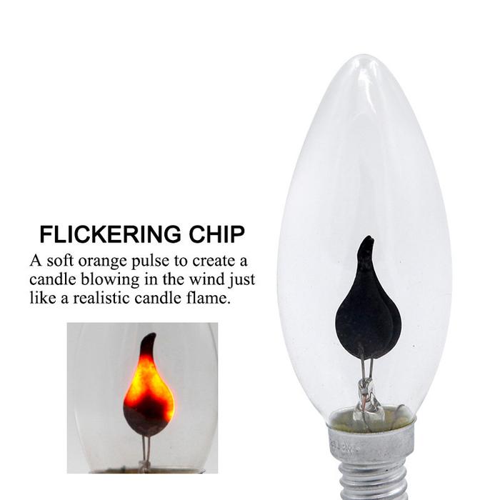 Lampu Bohlam LED Api Flickering Candle Light E27 Orange 3W - OM-BB-3W