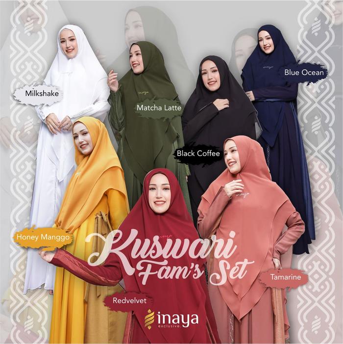Gamis Abaya Kuswari Set Khimar/Pashmina Mom by Inaya