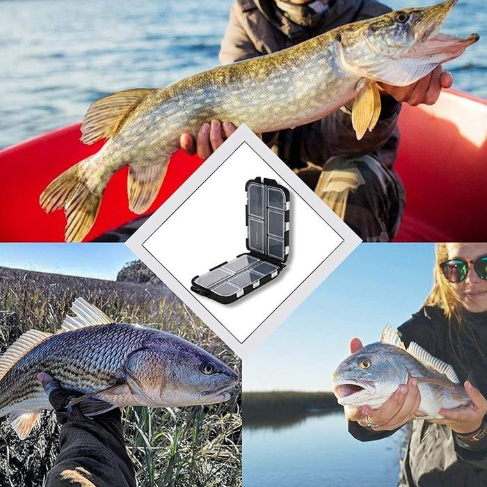 Kotak Kail Pancing Fishing Hook Mini Storage 10 Compartement - FM-65