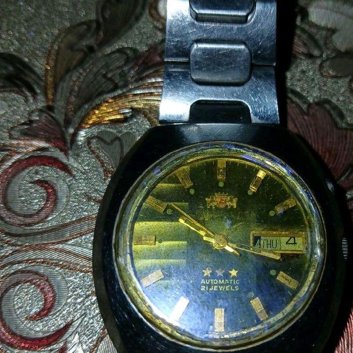 (Bahan) Orient 3 Star Tri Star Crystal Automatic 21 Jewels Jam Tangan Pria Klasik dengan Desain Eleg