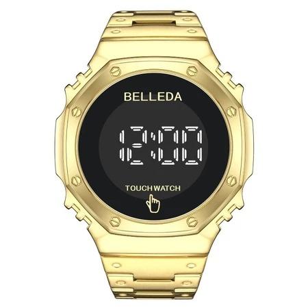 Belleda Jam Tangan Pria SN 9420 Touch Screen Rantai Stainless Anti Air Digital Bergaransi