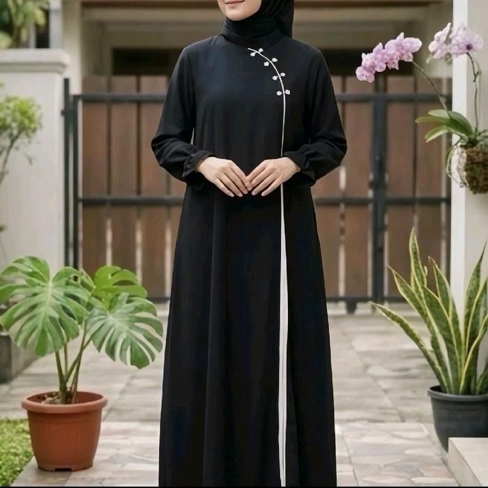 Humaira Gamis Wanita Bahan Anti UV Model Cheongsam Cantik Manis Anggun Elegant Dress