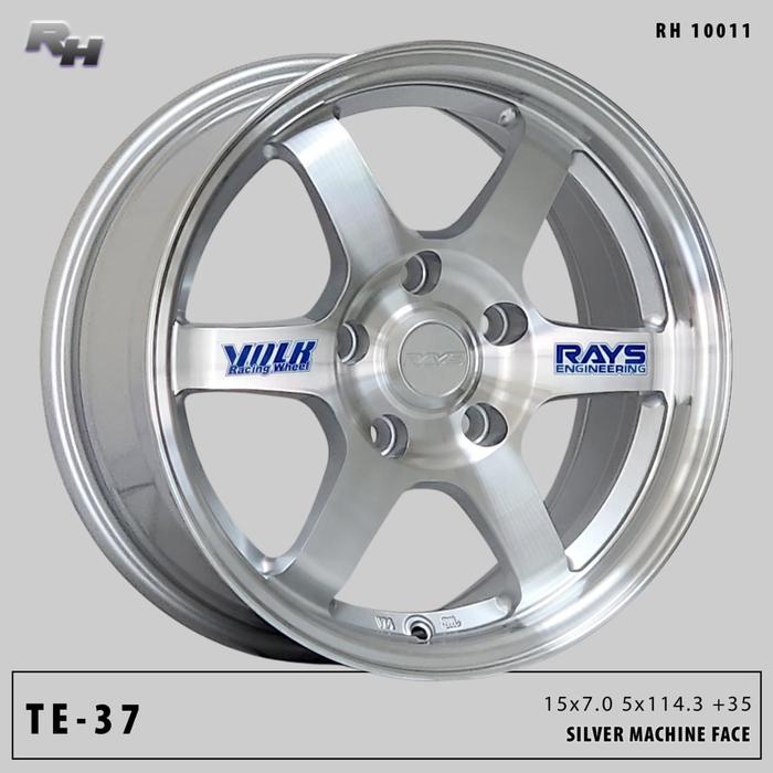 TE37OG/RH-10011 SILVER MF/LIP VELG JF LUXURY R15