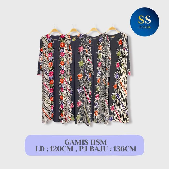 Gamis batik HSM / gamis batik termurah