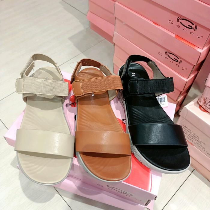 sepatu sandal wanita flat ringan GENNY original