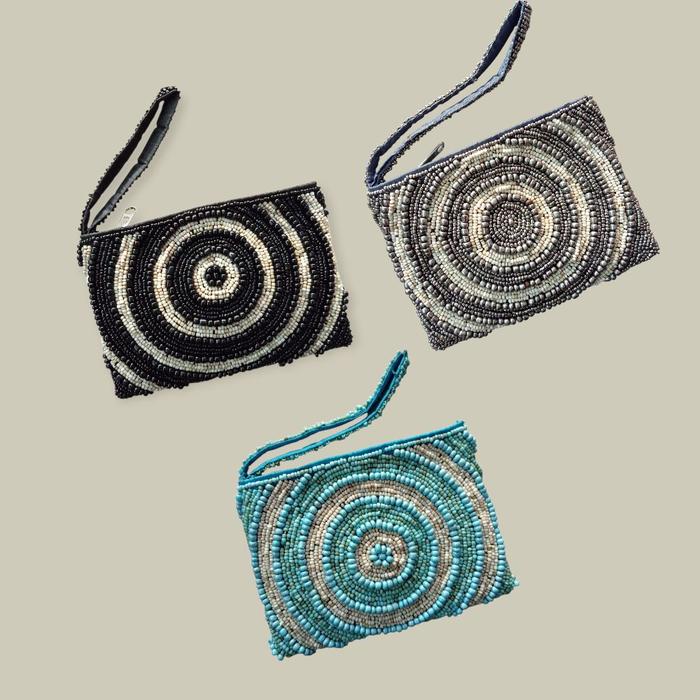 Dompet wanita manik handmade 10x14 motif hipnotis