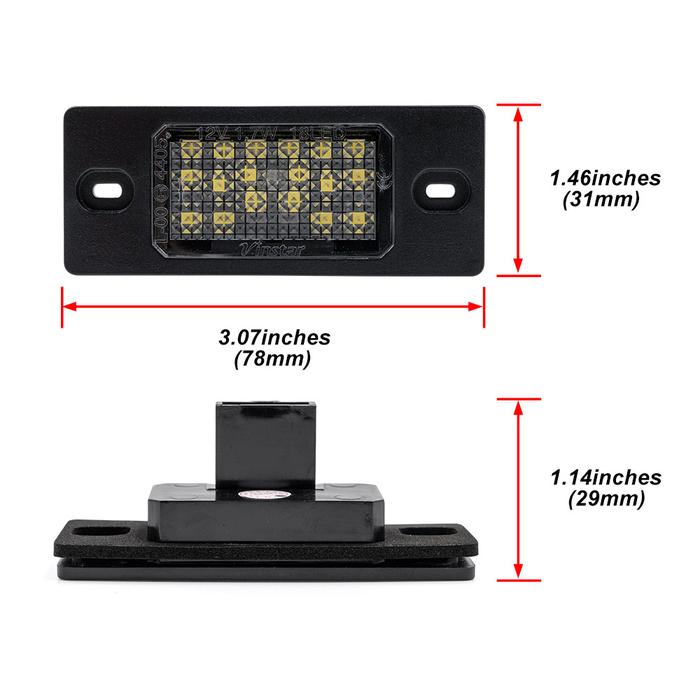 2x Putih 7000K 18SMD 12V LED Lampu Plat Nomor Lampu untuk Porsche