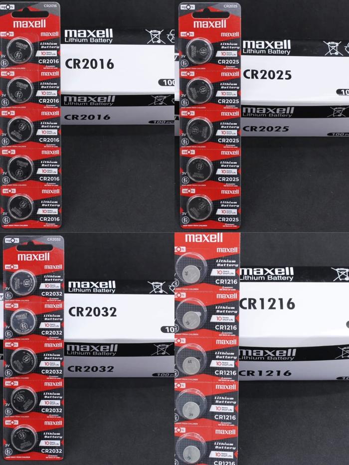 PENGIRIMAN INSTANT / Baterry baterai jam tangan remot kunci CR2016 CR2025 CR2032 CR1216 maxell japa