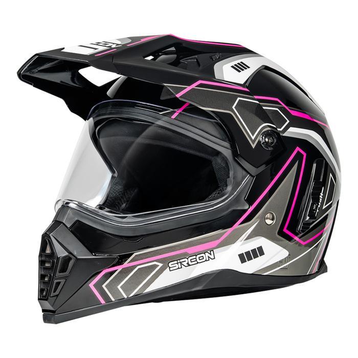 PROMO Cargloss Sircon Supermoto Venturo Helm Full Face - Pink