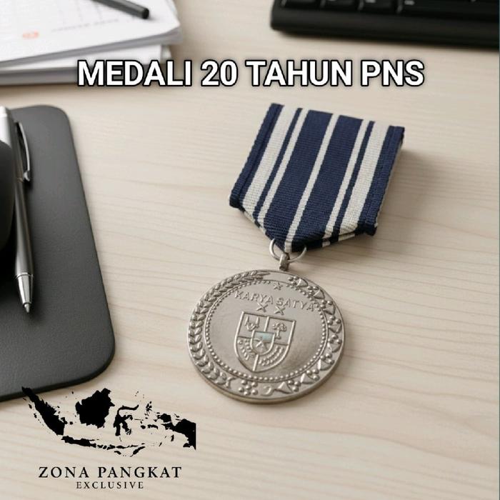 MEDALI 20 TAHUN PNS - SATYALANCANA KARYA SATYA 20 TAHUN