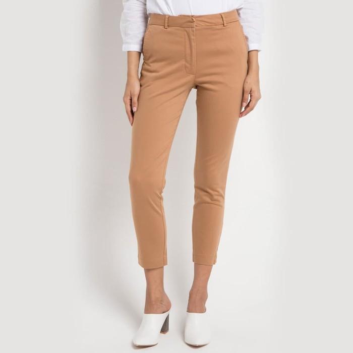 Geela Fashion Celana Panjang Wanita Brown Slim Fit Pants