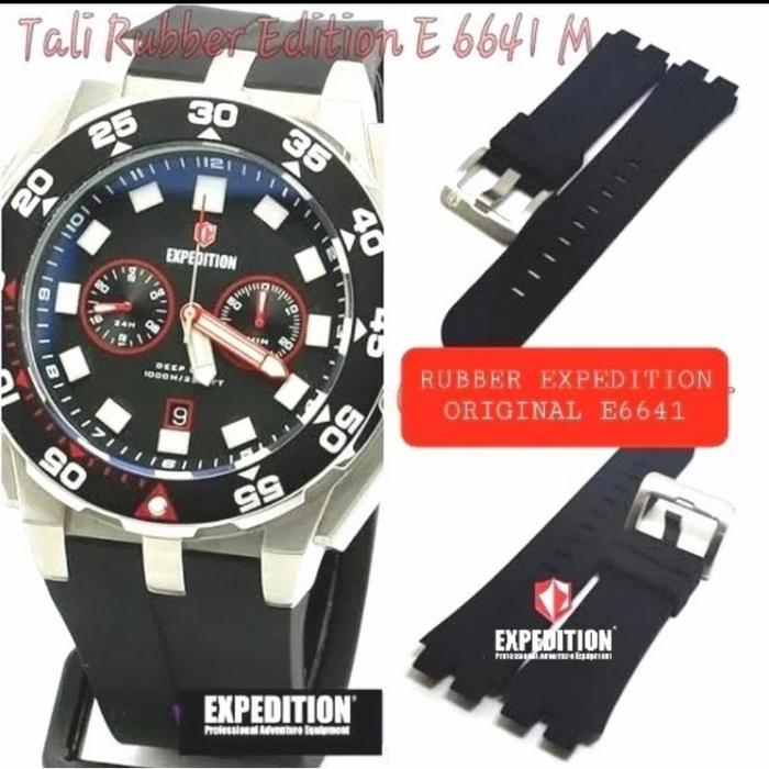TALI JAM STRAP JAM RUBBER JAM TANGAN EXPEDITION E6641 E 6641 ORIGINAL Diskon