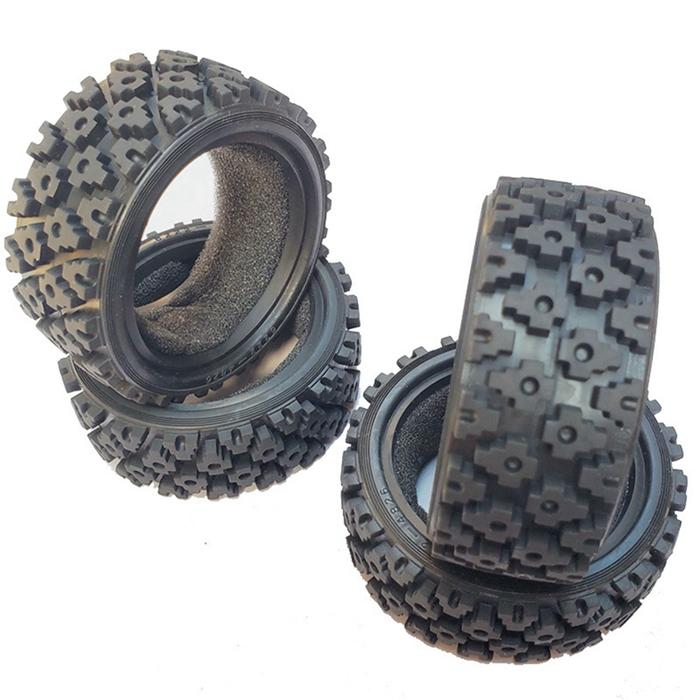 4 Buah 70Mm 1/10 RC Off-Road Buggy Mobil Ban Karet Ban Roda Depan