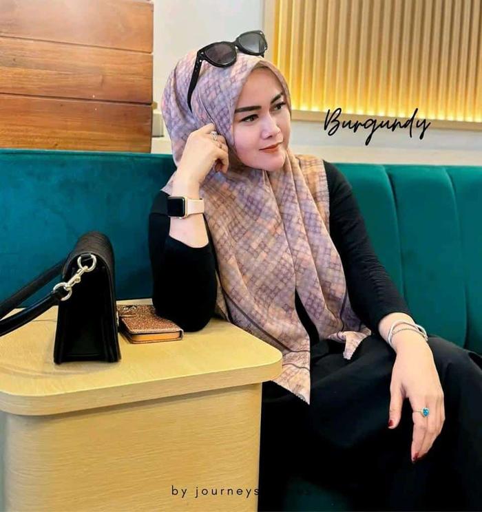jilbab journey kw segiempat journey kw jilbab motif journey kw voal motif terbaru