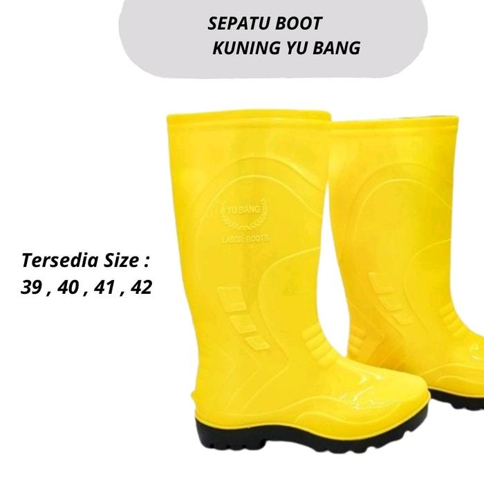Sepatu Boot Kuning YU Bang untuk Pria - Ukuran 39-42
