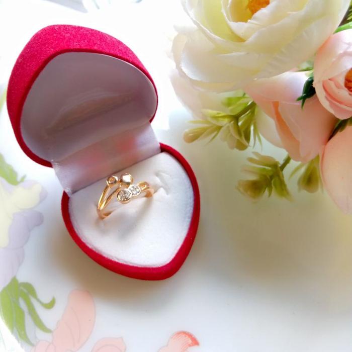 Cincin xuping cincin pesta pernikahan cincin 24 karat murah elegan cincin pernikahan tunangan