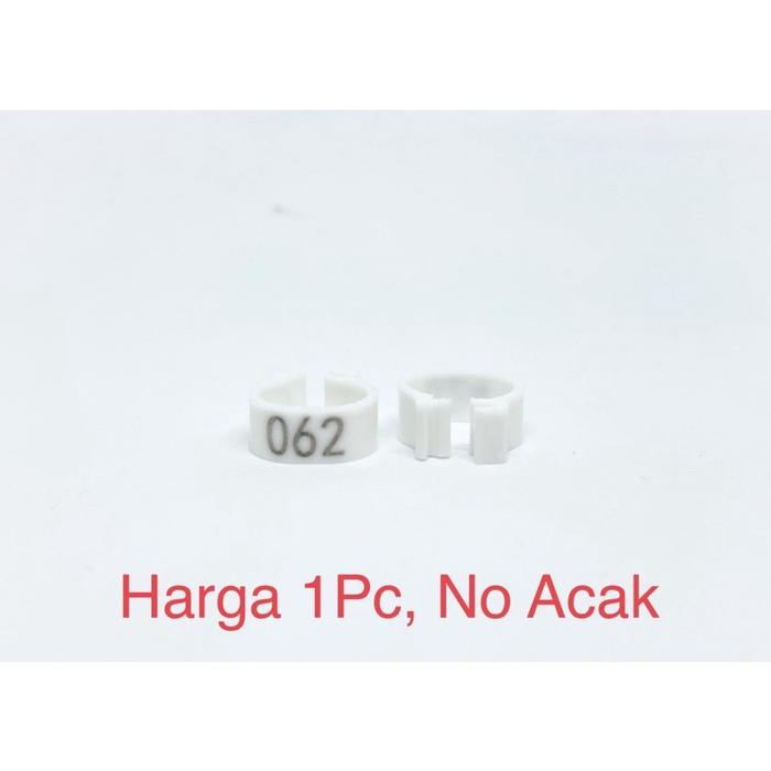 White 1Pc Ring Klip Kaki Gelang Burung Dara Merpati Ayam Bebek D 8mm Bird Pigeon Foot Ring Identific