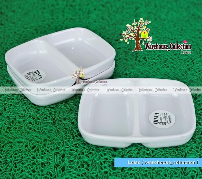 Tempat Sambal Cabe melamin tebal // Piring Sambal Sekat 2 // TEMPAT SAMBAL MELAMINE IJIMA