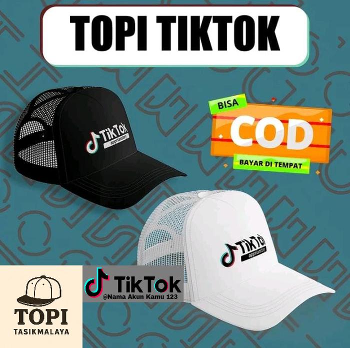 TOPI TASIKMALAYA ll Topi TikTok Viral - Custom Nama Suka-Suka Topi Nama Akun Tiktok Topi Logo Tiktok