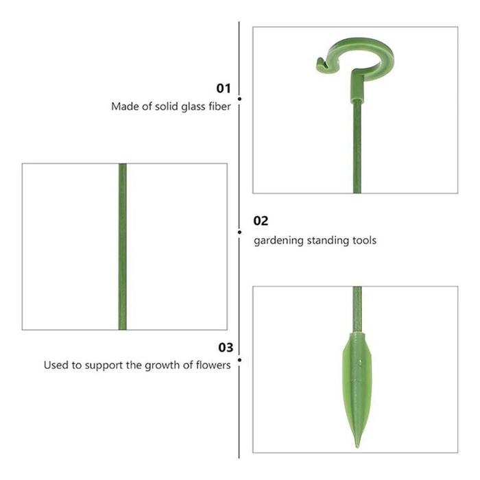 10pcs/Set Ajir Penyangga Tanaman Rambat 27/37cm Tiang Penopang Tanaman Bracket Holder Tanaman