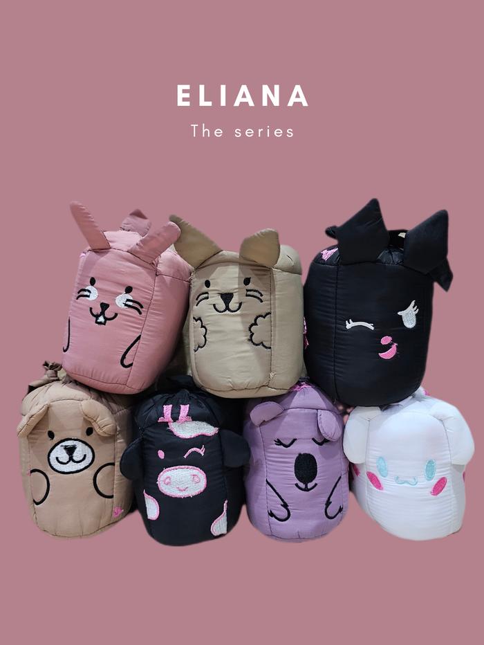 Mukena Traveling Bordir Lucu ELIANA Bagcham untuk Anak Usia 7-12 Tahun Free Sajadah Baju Muslim Panj