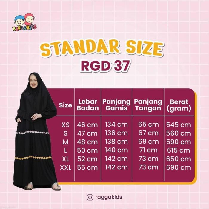 BELILAH SARIMBIT RAGGAKIDS RG37 HITAM / GAMIS ANAK PEREMPUAN RAGGAKIDS RG37 DSK46