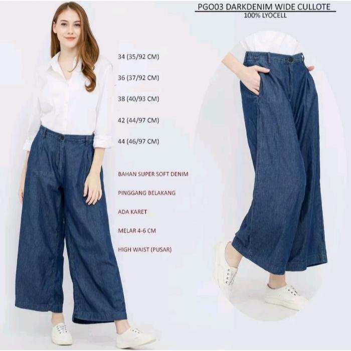 Ready.. Polos Katun Pageone Celana Kulot Wanita