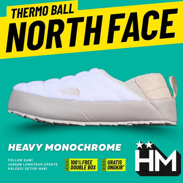 The North Face Thermoball Traction Mule White NF0A7W4L-32F Insulated Slip On (Size 36-45)