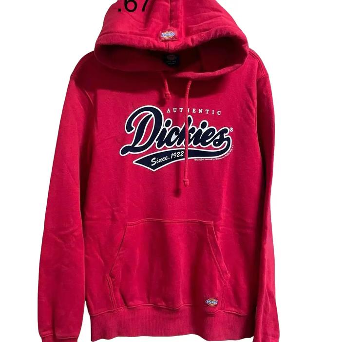 Dickies Hoodie Merah Velvet Pria Wanita original