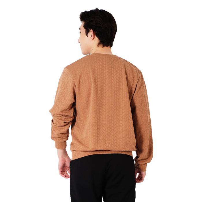 Poshboy Giltar Kaos Lengan Panjang Pria Warna Mocca - Baju Longsleeve - Sweatshirt