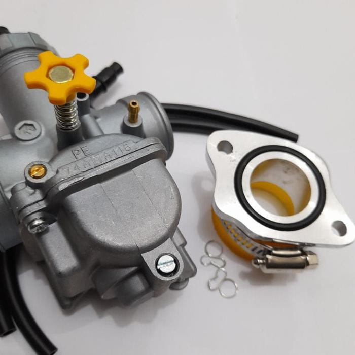 Paket karbu PE 28 KEIHIN kode 115 plus intake manifold cb Tiger megapro gl pro PNP paket karburator 