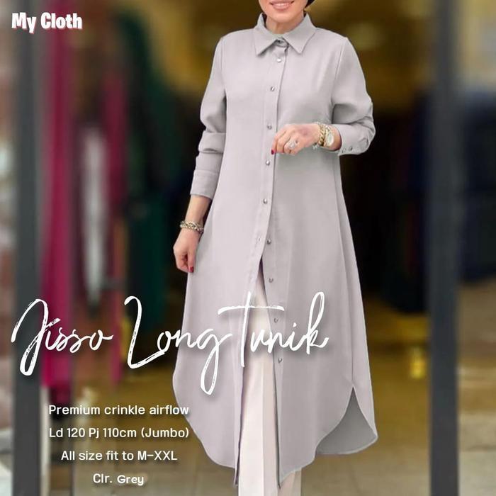 Jisso long tunik / Joise Long Tunik / baju harian nyaman santai kekkinian /