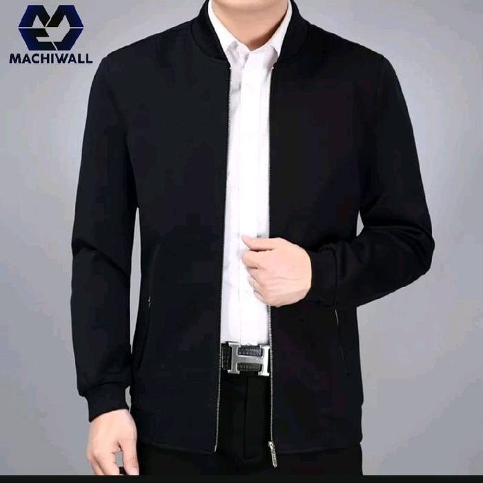jasket jaket santri jaket formal jaket casual Blazer Pria Wanita Hitam Panjang Simple Outer Kerja Sl