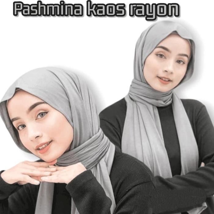 pashmina kaos rayon super turky swhal//pasmina kaos super||pashmina HIJAB AZKYA lafiye