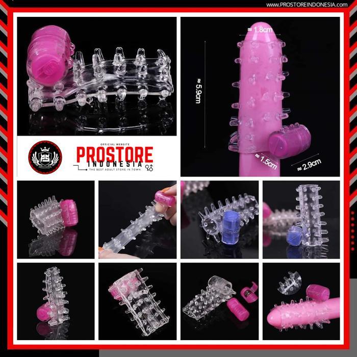 BARANG TERLARIS COCK RING SLEEVE SPIKE BULLET PREMIUM - Cincin Pria Sarung Silikon Texture Sikat Dot
