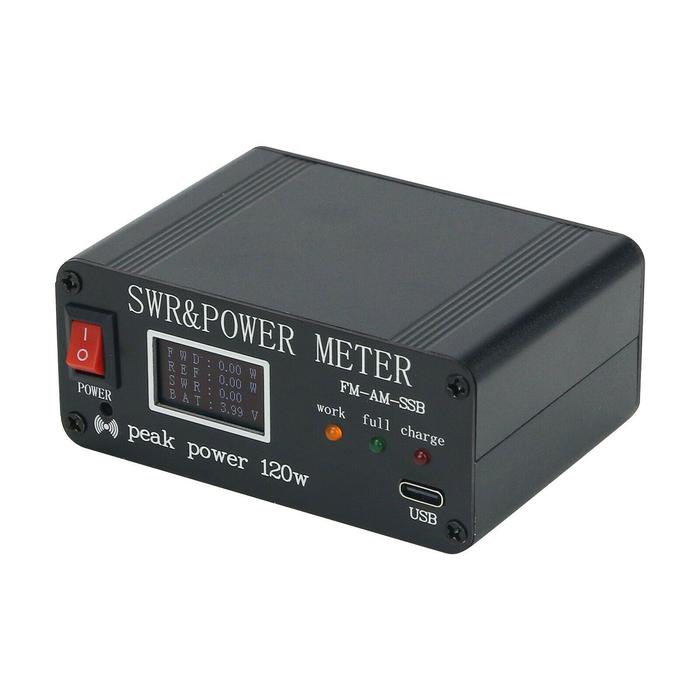 1.8MHz-50MHz Power Watt Meter SWR & Power Meter Peak Power 120W