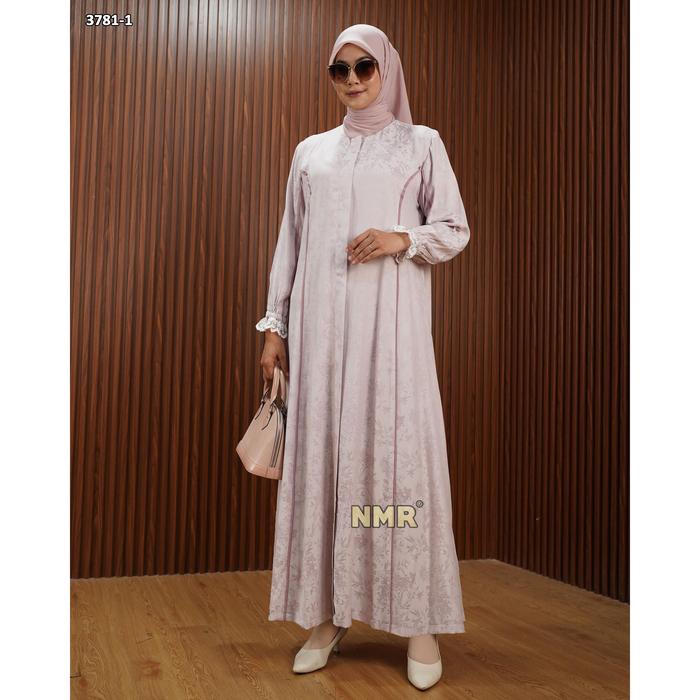 NMR Gamis Viscose Jaquard Premium Kombinasi Lace Vol 3781