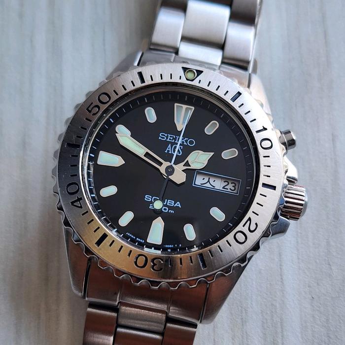 Seiko Scuba AGS Kinetic SBBW055 5M43-0C50 JDM JAPAN RARE KAPASITOR BARU