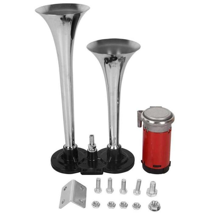 Klakson Terompet Truk Mobil Dual Air Horn 150dB 24V - LD-201
