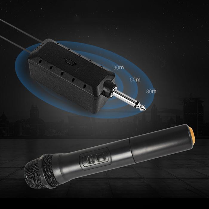 Universal VHF Wireless Handheld Microphone with Receiver for