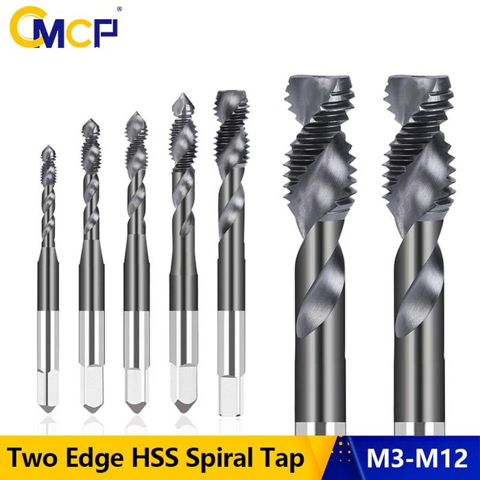 CMCP Screw Tap M3 M4 M5 M6 M8 M10 M12 Metric Tap Two Edge HSS Spiral