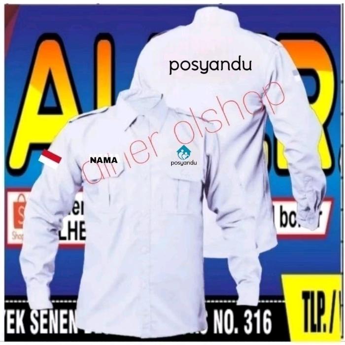 ready stok full bordir kemeja posyandu baju posyandu seragam posyandu kemeja kerja posyandu baju ker