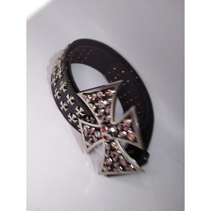 Y2K BELT || SKULL CROSS BELT