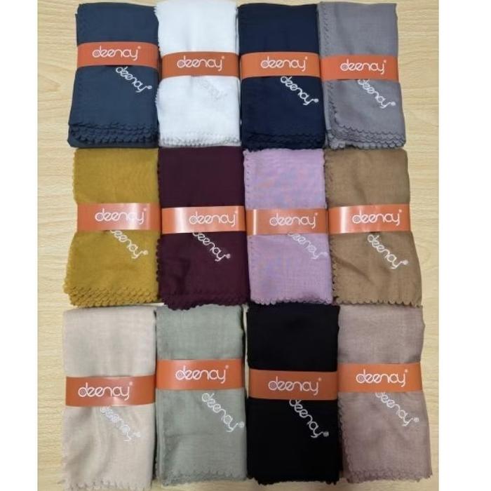 AHF - Hijab Segi Empat Deenay Original Hijab Deenay Liza Polos Ori