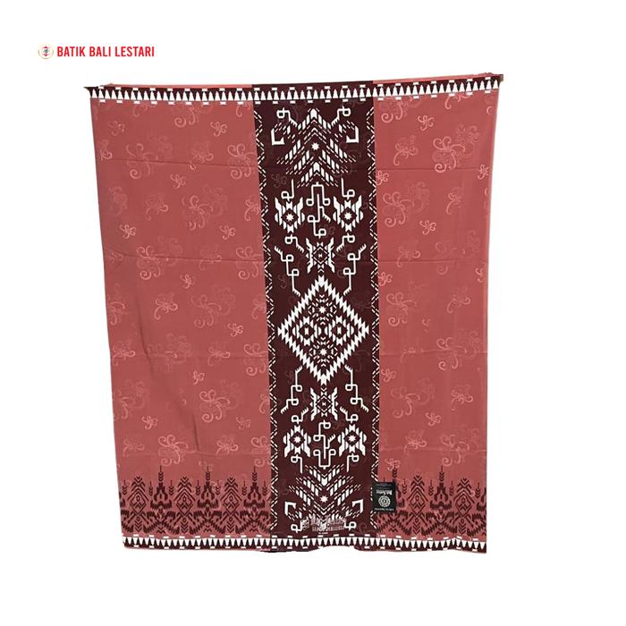 Batik Bali Lestari Sarung Samarinda Pink Maroon ( 3511 )