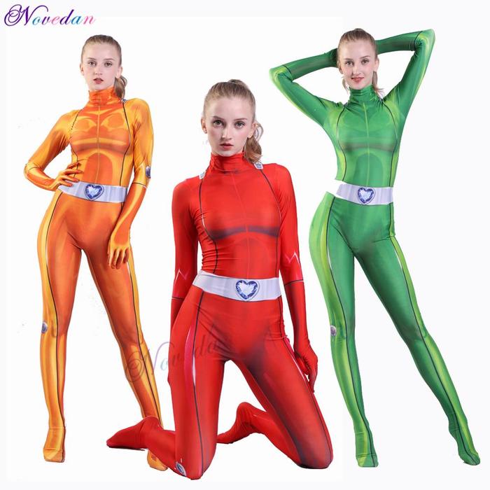 New Totally Spies Cosplay Costume For Women Girls Spandex Zentai