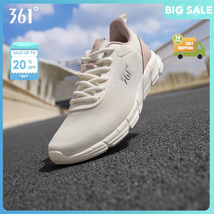 【361 Degrees】2280 Sepatu Lari Dasar Wanita Bergaya serbaguna tahan lama dan cocok untuk semua kesemp